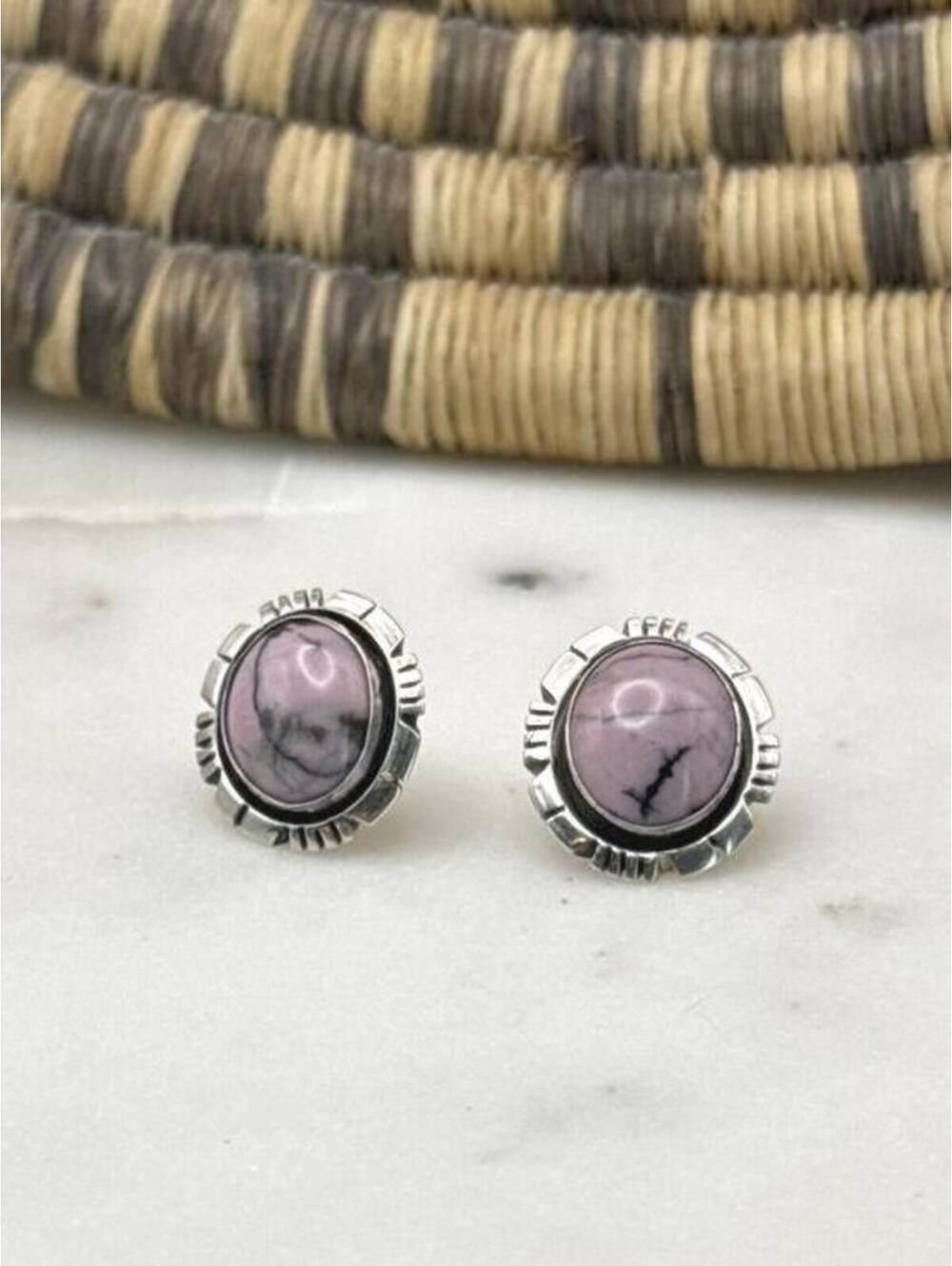 P.A. Smith Pink Conch Shell Sterling Silver Stud Earrings New